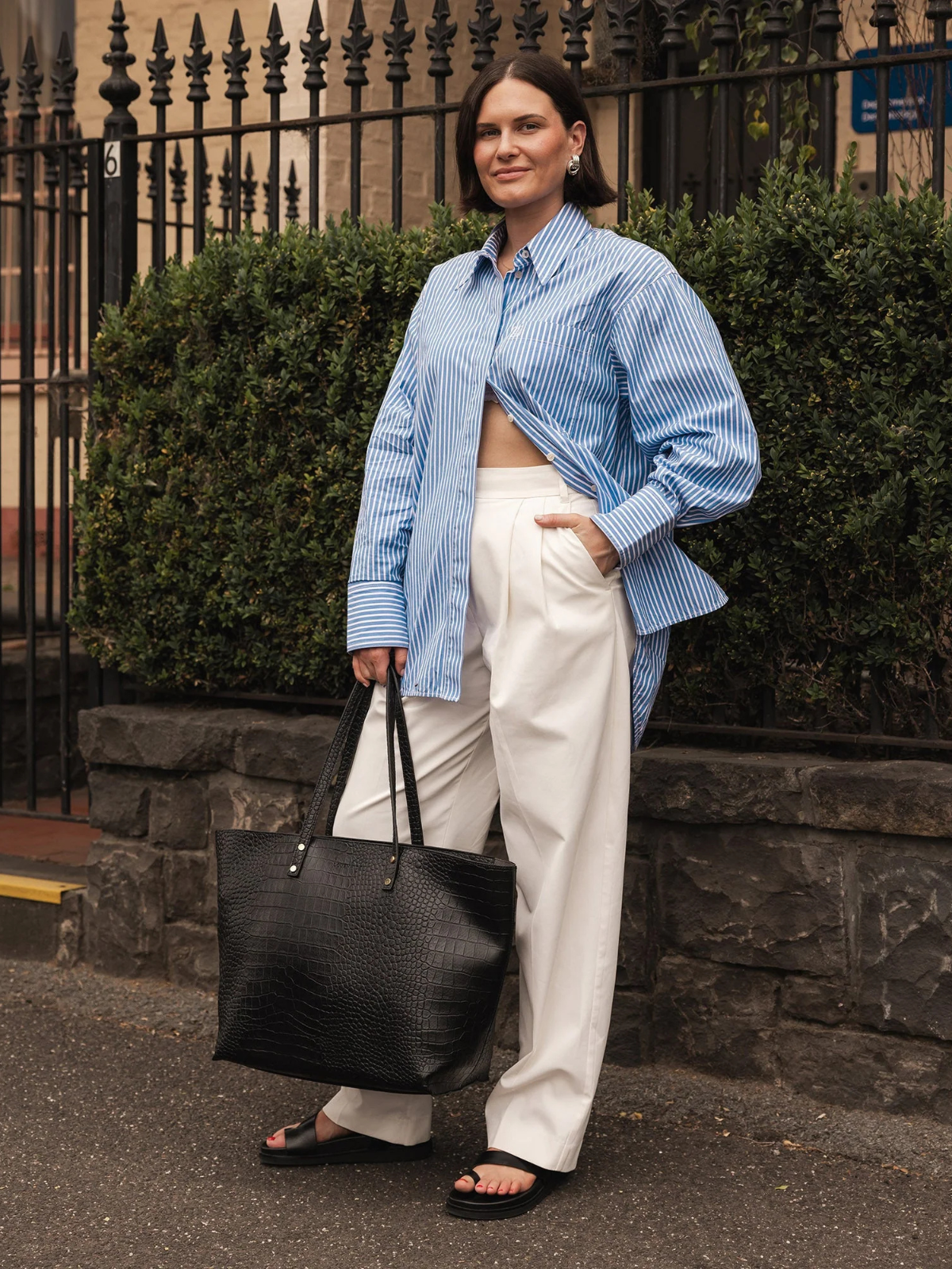 Hudson Tote Bag - Croc Black - Louenhide - Image 4