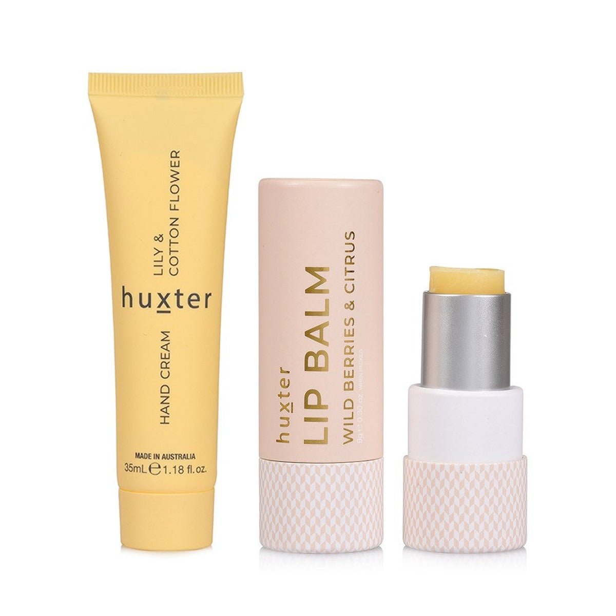 HuxterLip & Hand Cream Duo - Lily & Cotton Flower