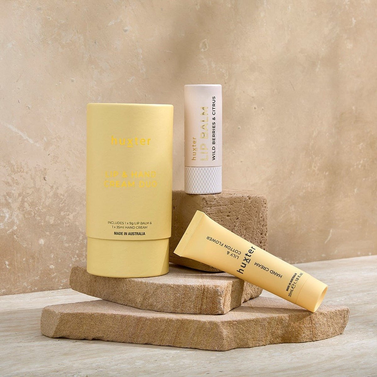 HuxterLip & Hand Cream Duo - Lily & Cotton Flower