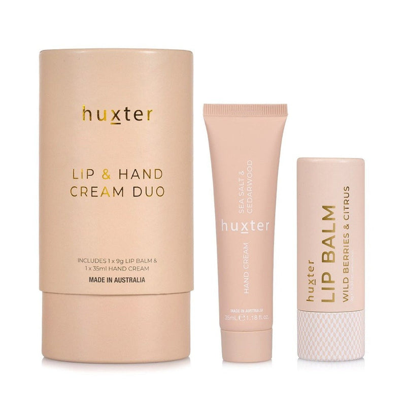 HuxterLip & Hand Cream Duo - Sea Salt & Cedarwood