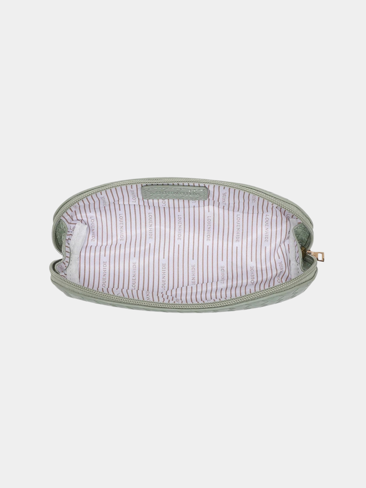 Jayne Woven Makeup Bag - Sage Green - Louenhide - Image 3