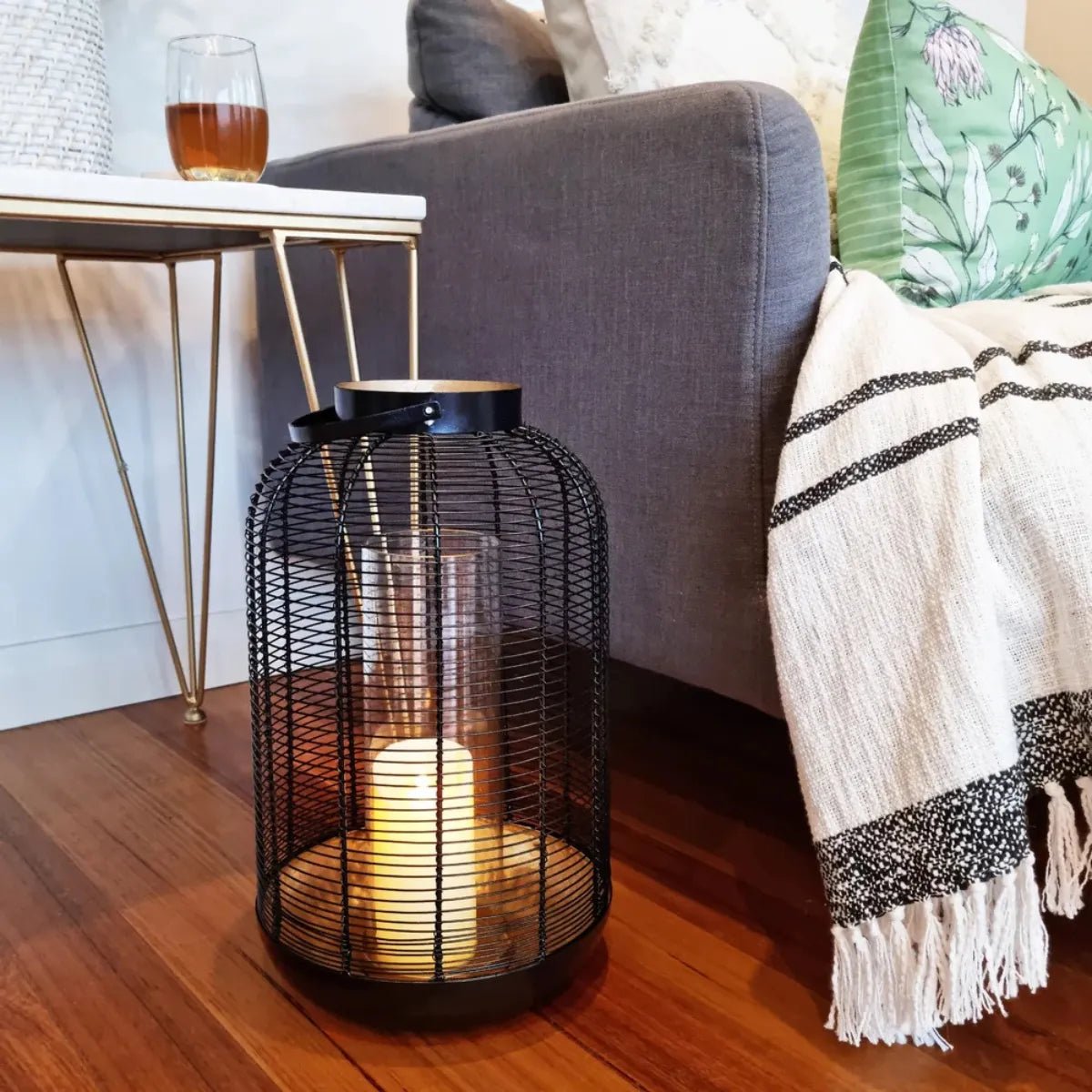 J.ElliotLorne Lantern | Black & Gold