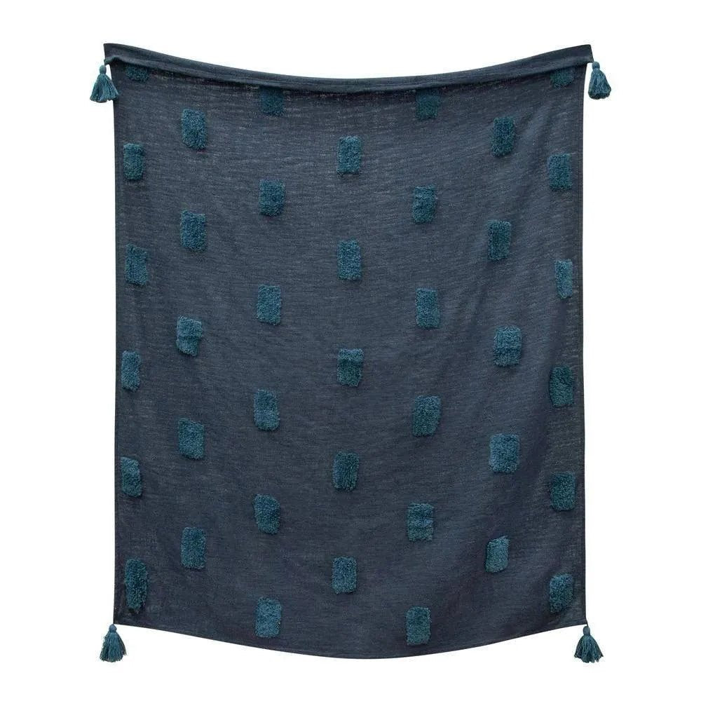 J.ElliotTextured Throw - Quinn Indigo & Majolica