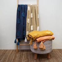 J.ElliotTextured Throw - Quinn Indigo & Majolica