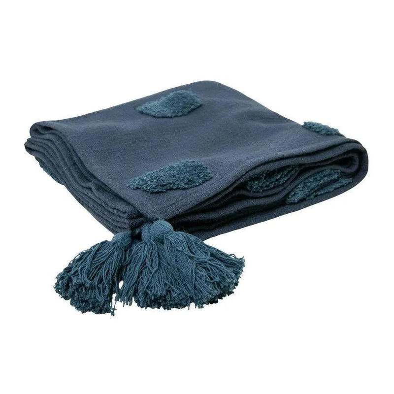 J.ElliotTextured Throw - Quinn Indigo & Majolica