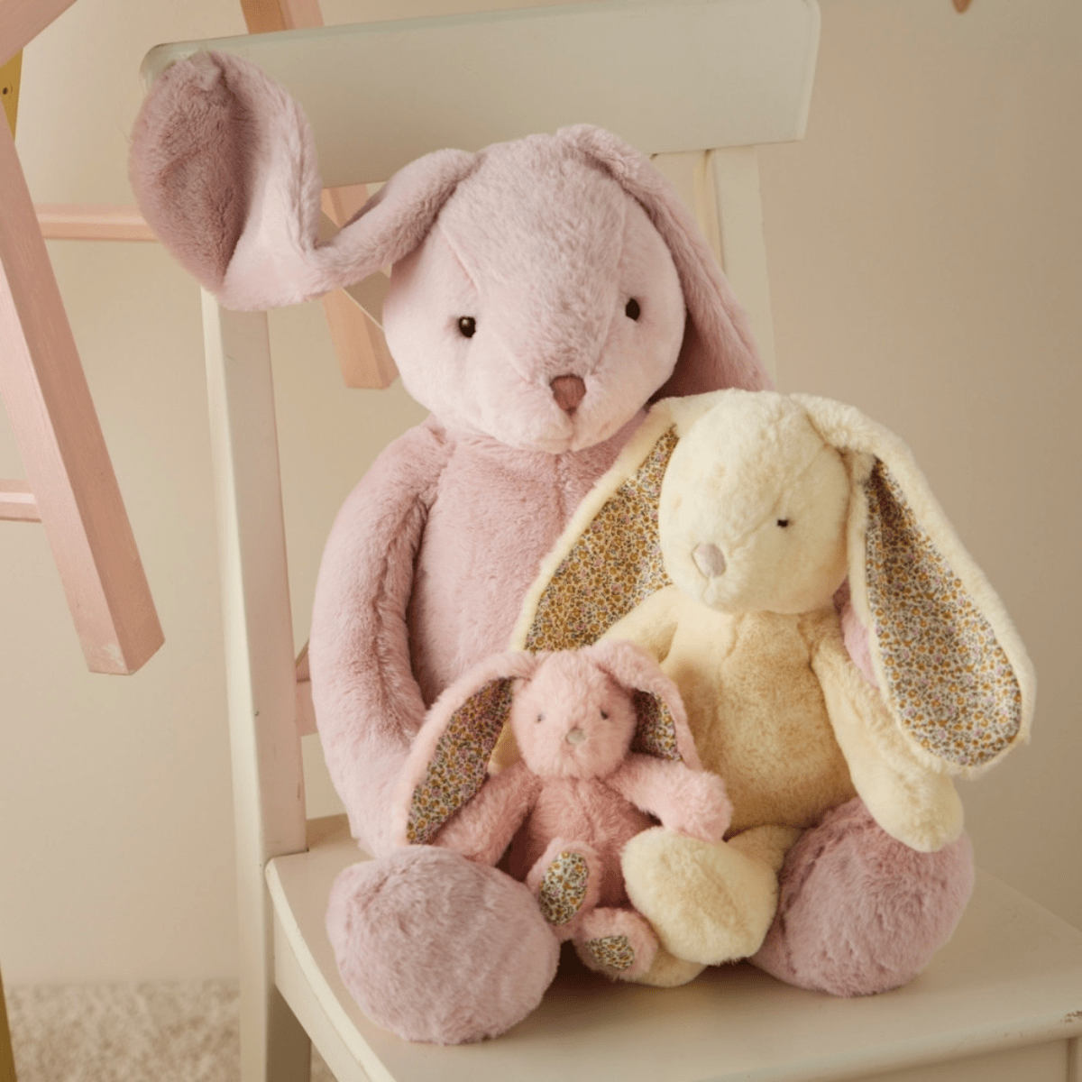Jiggle & GiggleFloral Peach Bunny Rattle
