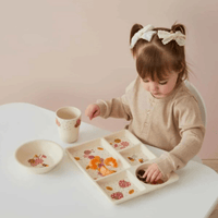 Jiggle & GiggleLittle Critters Bamboo 3pc Divider Dining Set - Pink