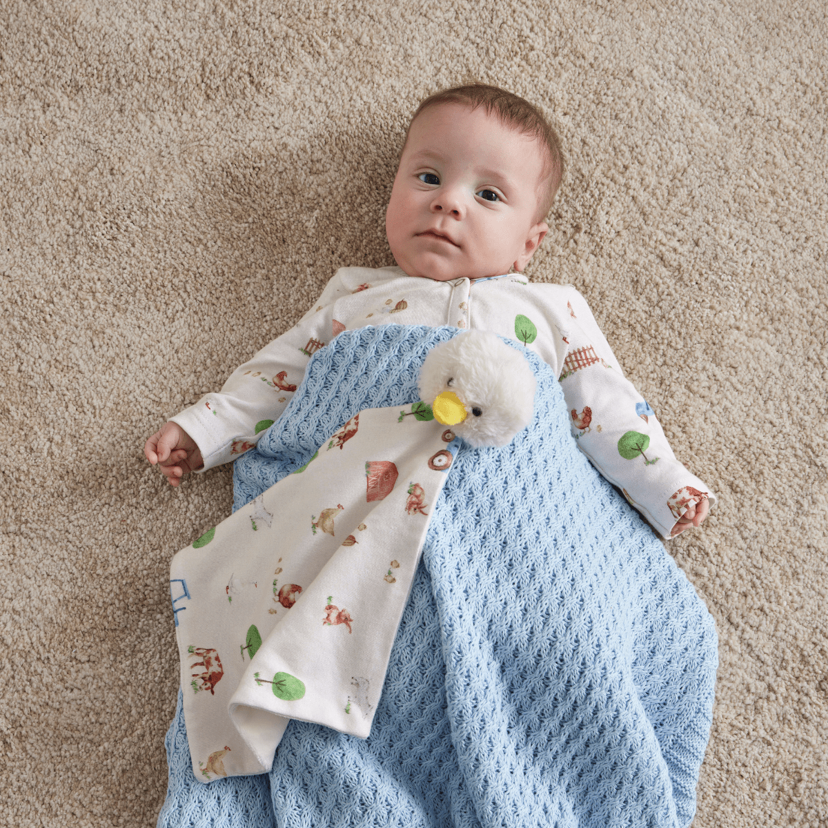 Jiggle & GiggleRomper and Comforter Set - Barnyard Babies