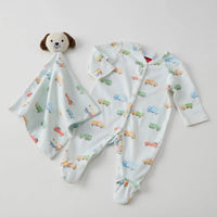 Jiggle & GiggleRomper and Comforter Set - Trucking Along