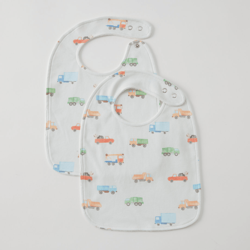 Jiggle & GiggleTrucking Along Jersey Bib Set of 2