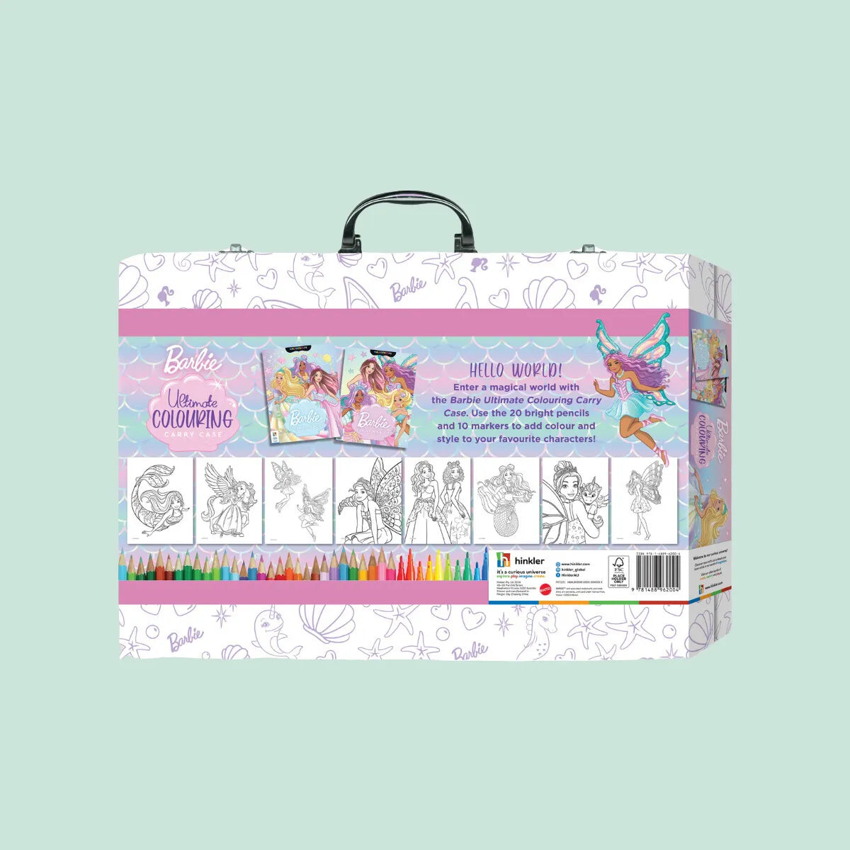 Kaleidoscope Barbie Ultimate Colouring Carry Case Large - Hinkler - Image 2