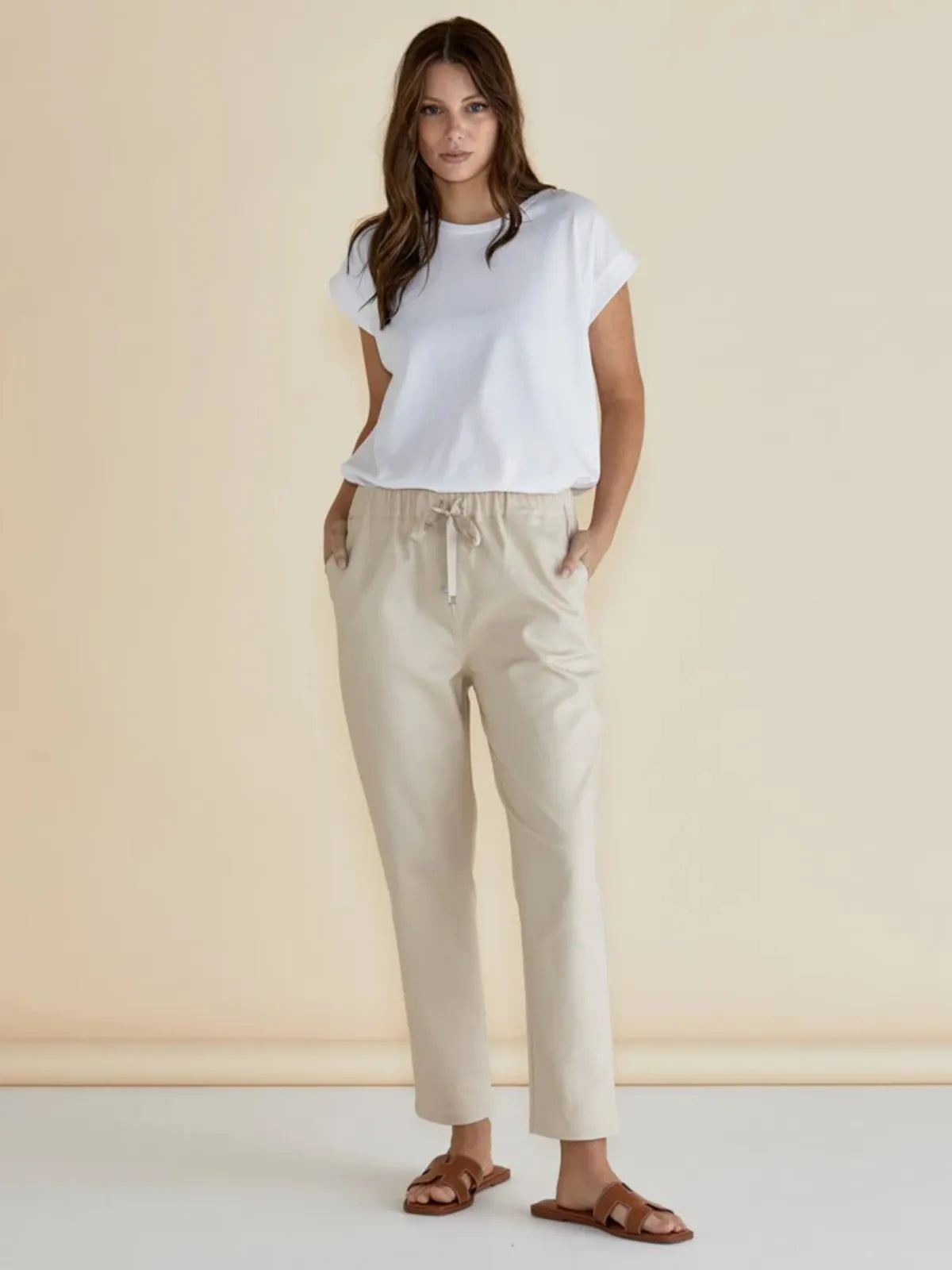 Kenzie Jogger - Cream - Betty Basics - Image 1