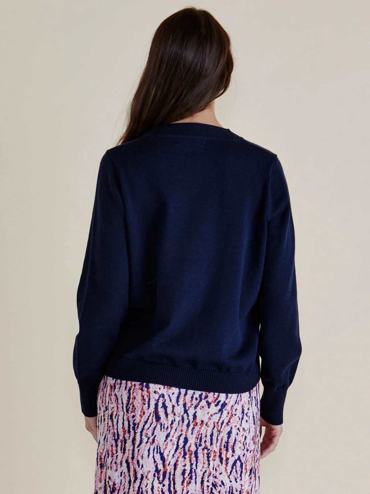 Leon Knit Cardigan - Navy - Betty Basics - Image 3