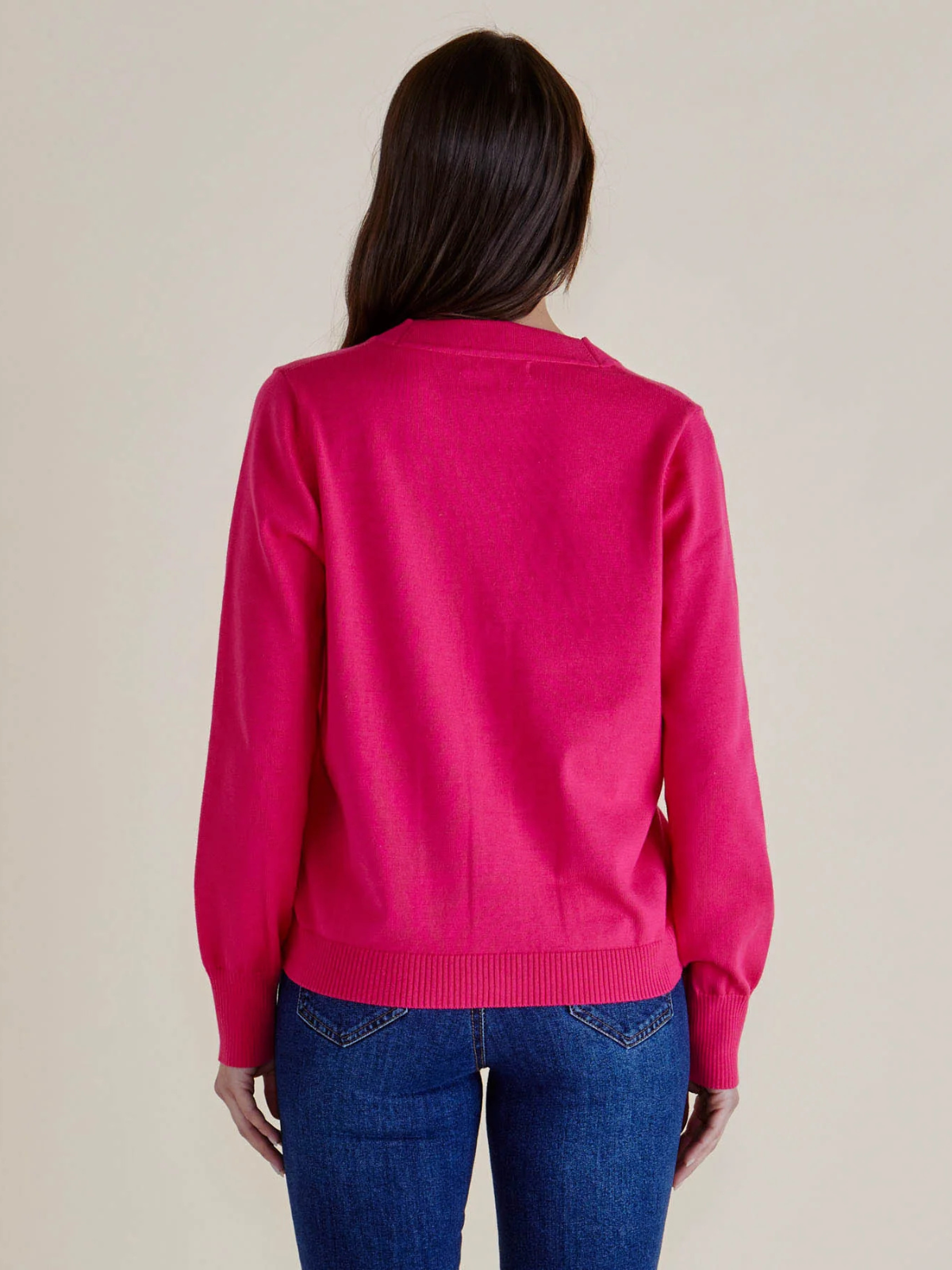 Leon Knit Cardigan - Pink - Betty Basics - Image 3