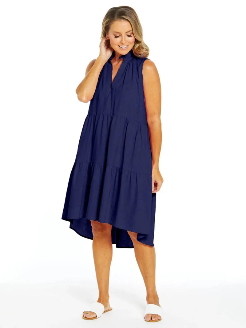 Libby Dress - Navy - Betty Basics - Image 1