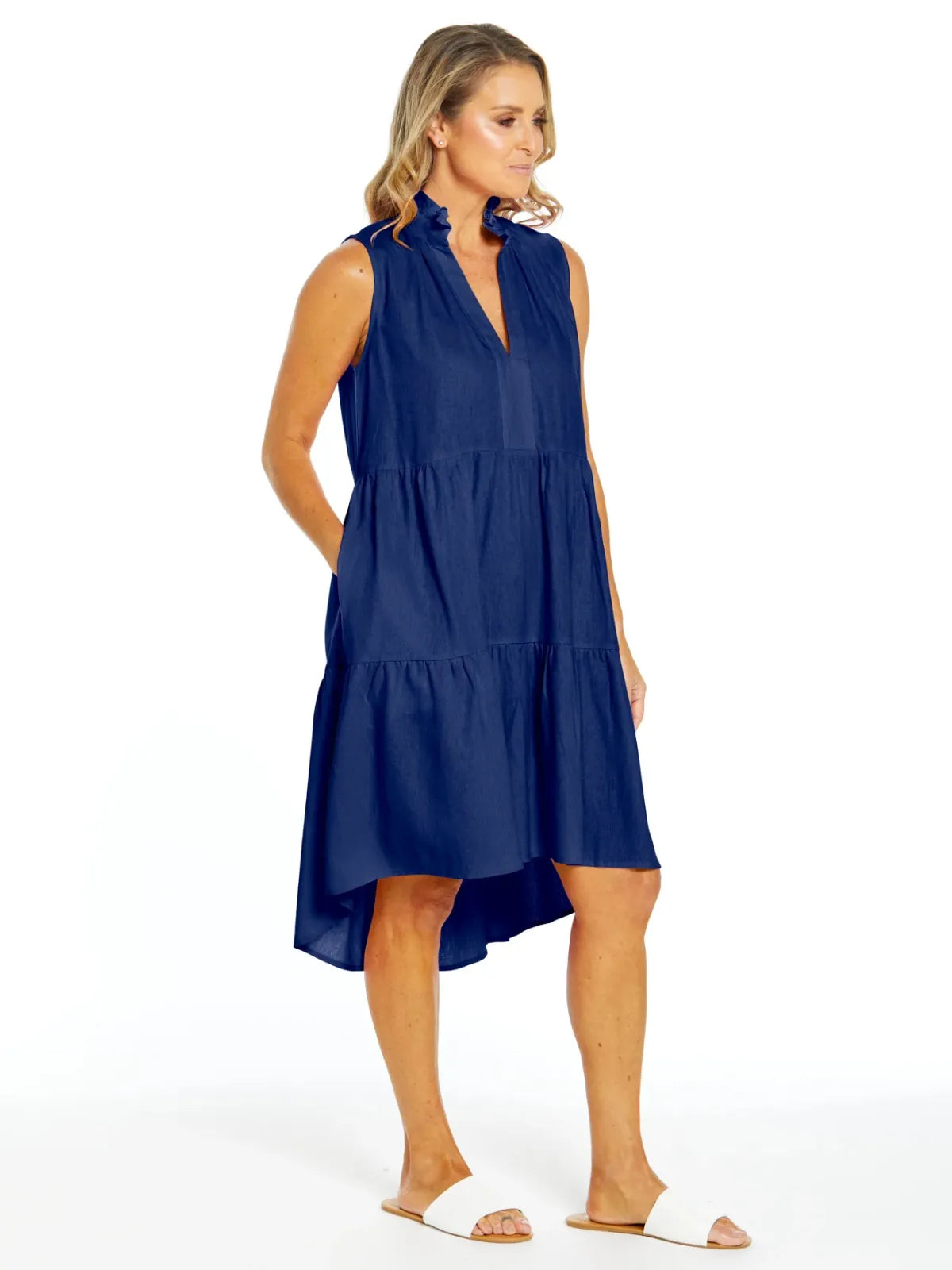 Libby Dress - Navy - Betty Basics - Image 2