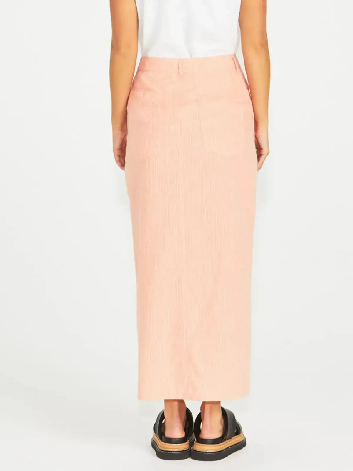 Liberty Maxi Skirt - Neon Peach/White Stripe - Sass - Image 2