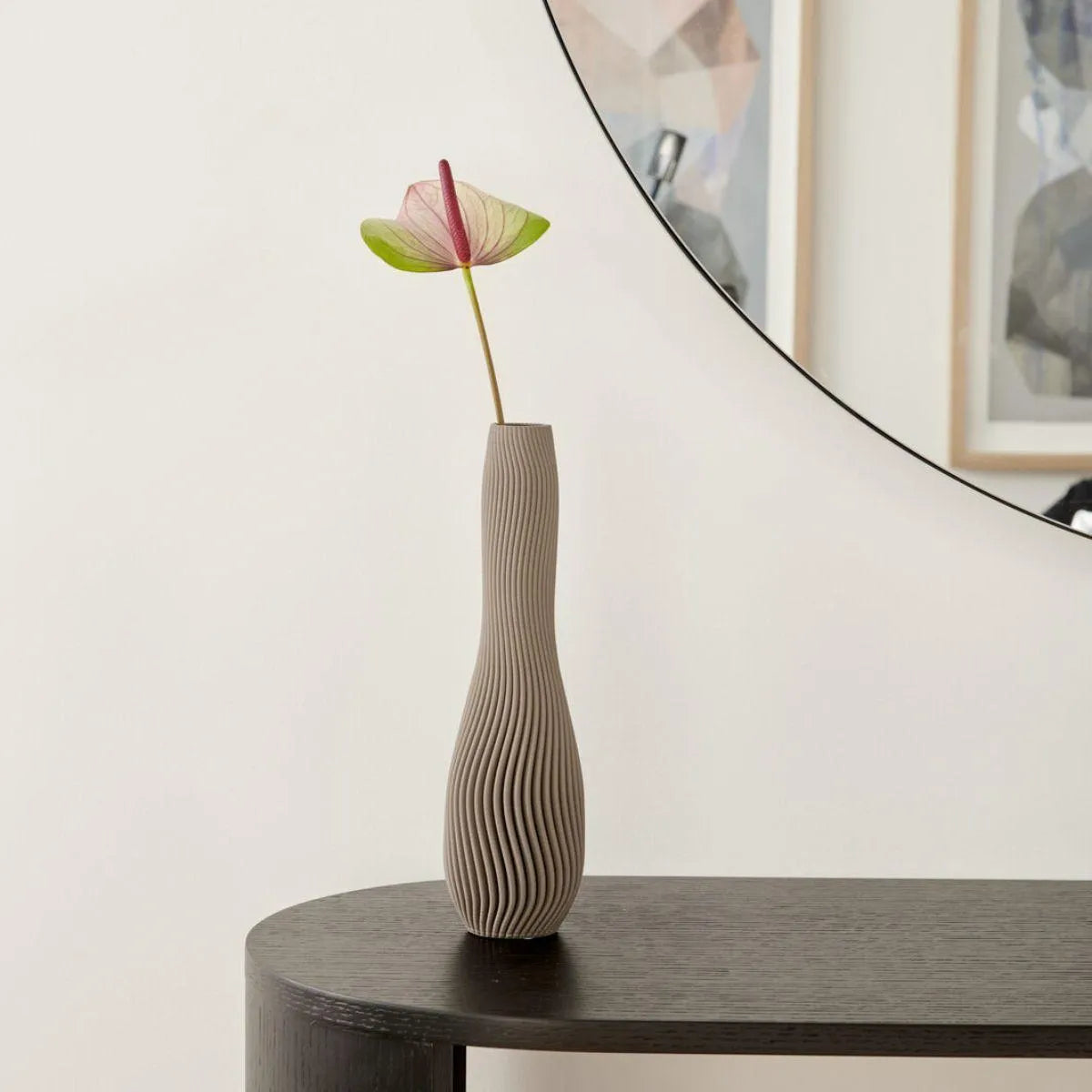 Lila Tan Vase - 32cm - One Six Eight London - Image 1