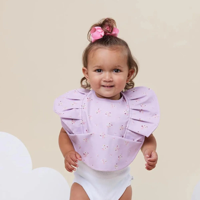 Lilac Bloom Frill Snuggle Bib - Snuggle Hunny - Image 1