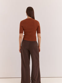 Lilee Rib Knit - Cognac