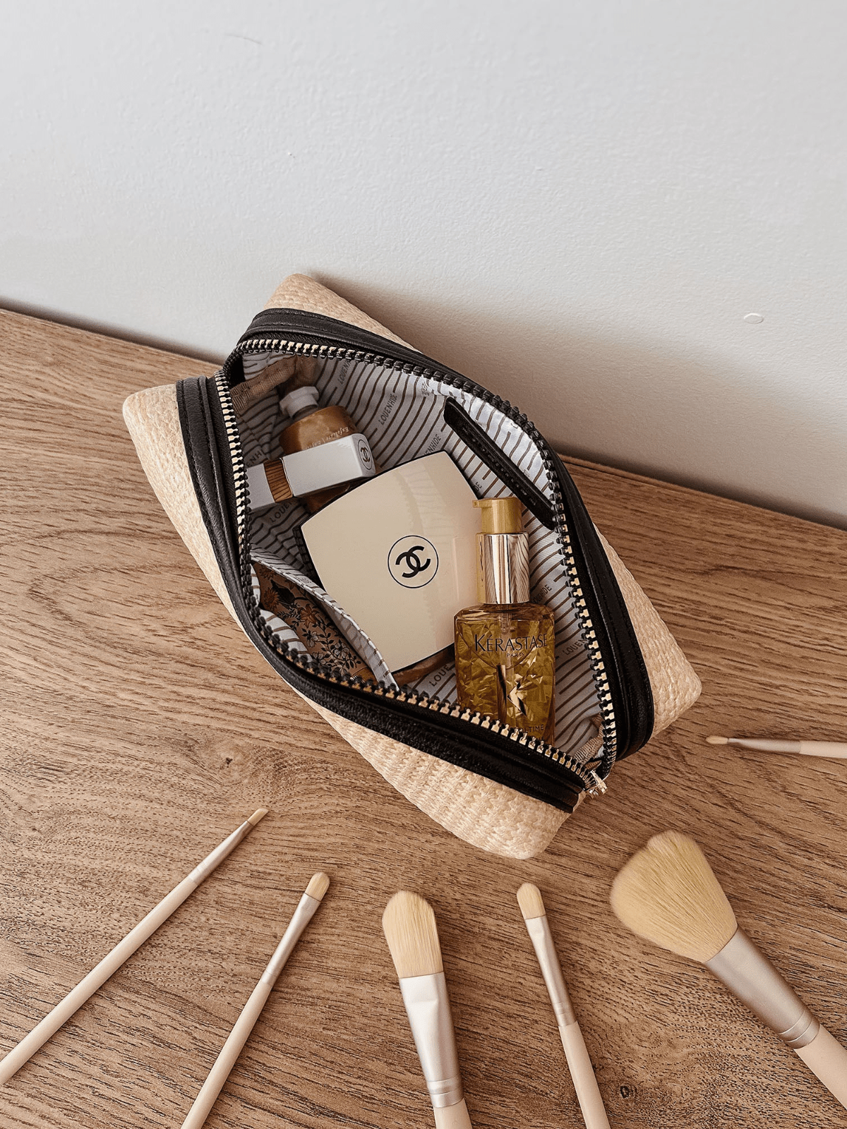 LouenhideBrianna Makeup Bag - Natural Black