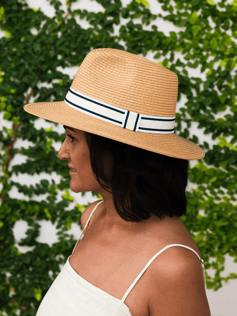 LouenhideFreddie Hat - Sand Navy Stripe