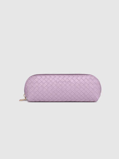 Jayne Woven Makeup Bag - Lilac