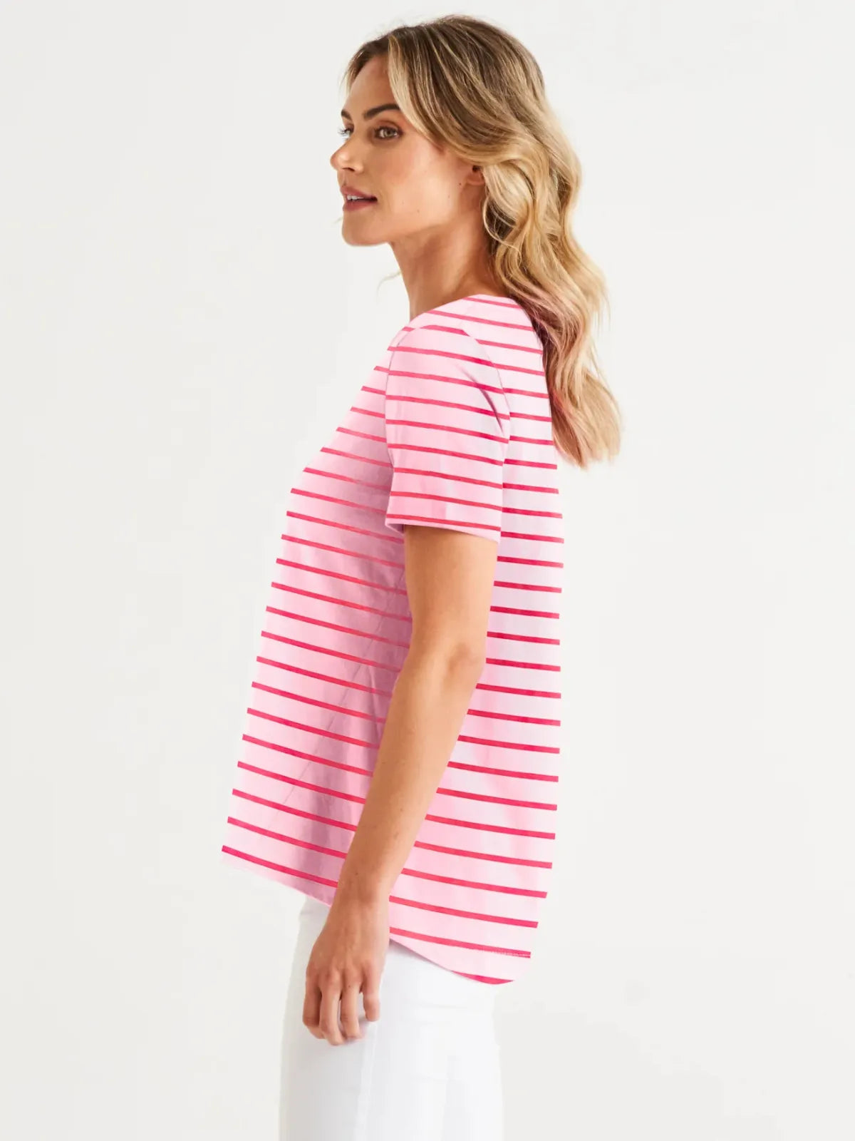 Luella Tee - Cherry Blossom Stripe - Betty Basics - Image 2