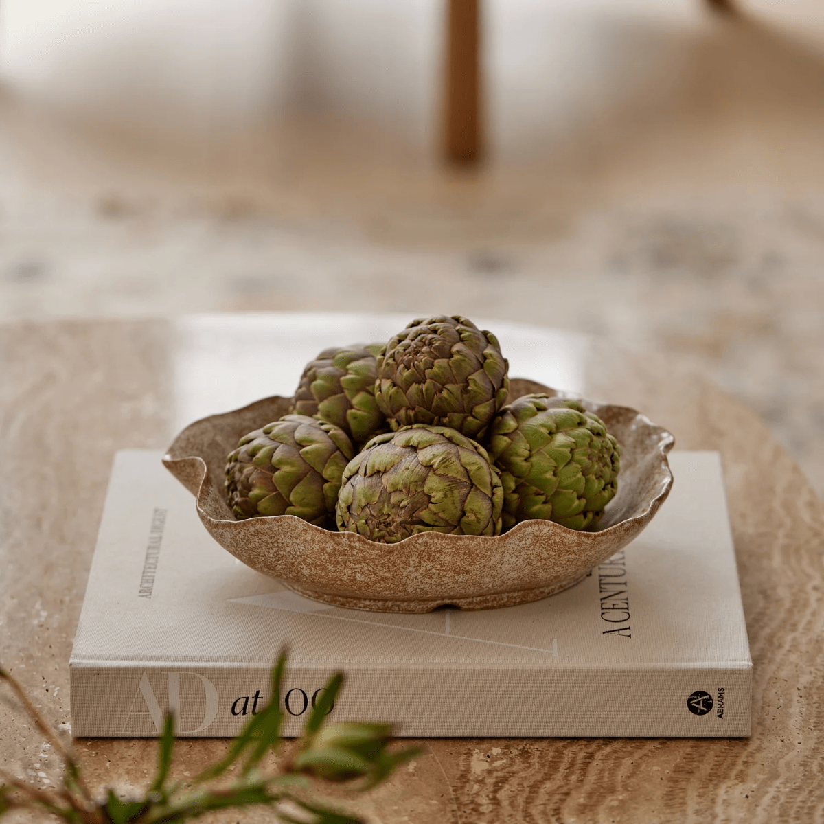 Madras LinkAlba Natural Glazed Decorative Plate