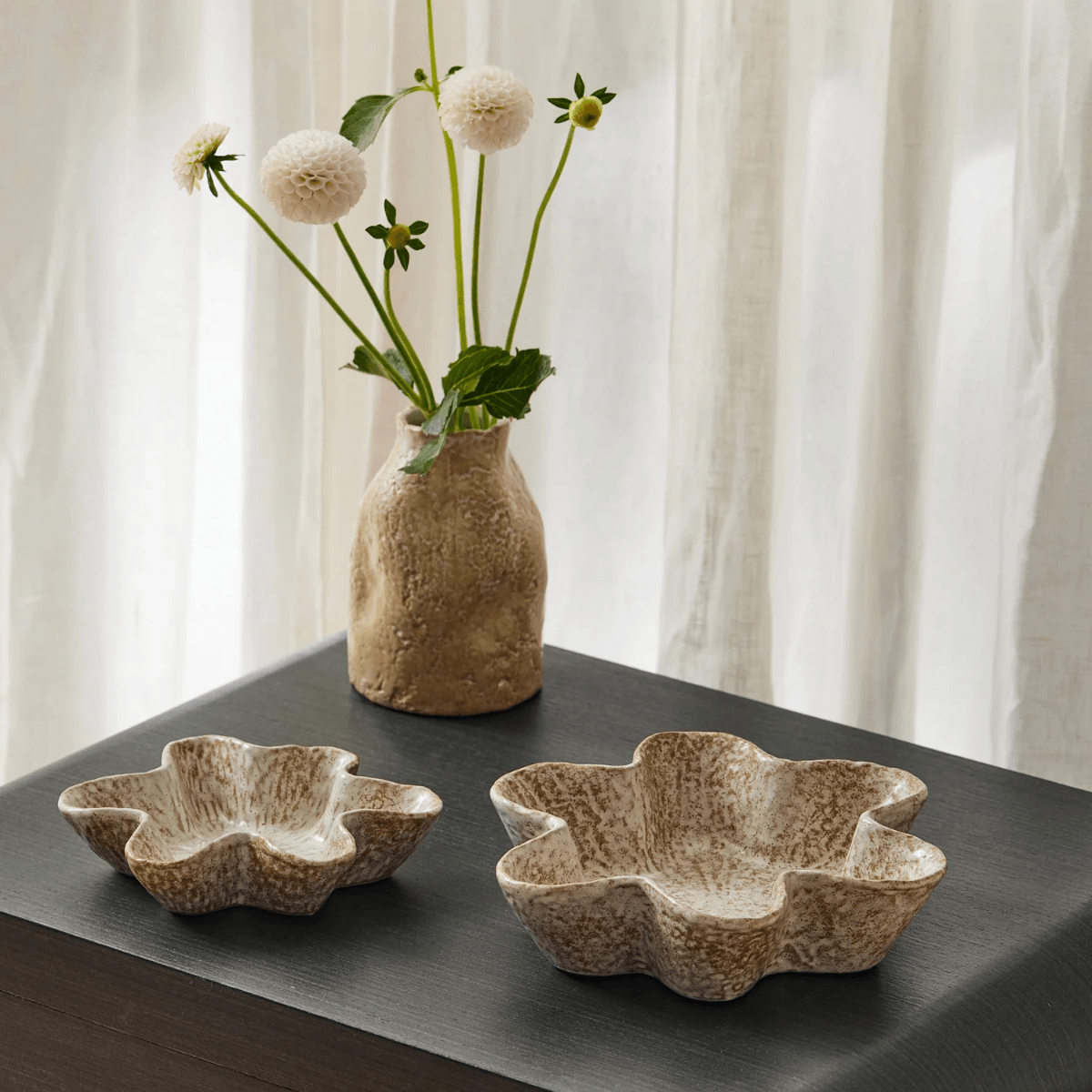 Madras LinkDana Natural Glazed Wavy Dish Set