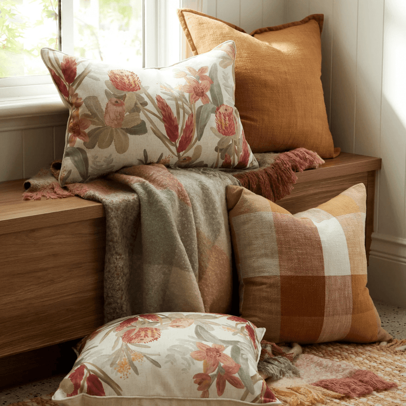 Madras LinkLincoln Rust Cushion