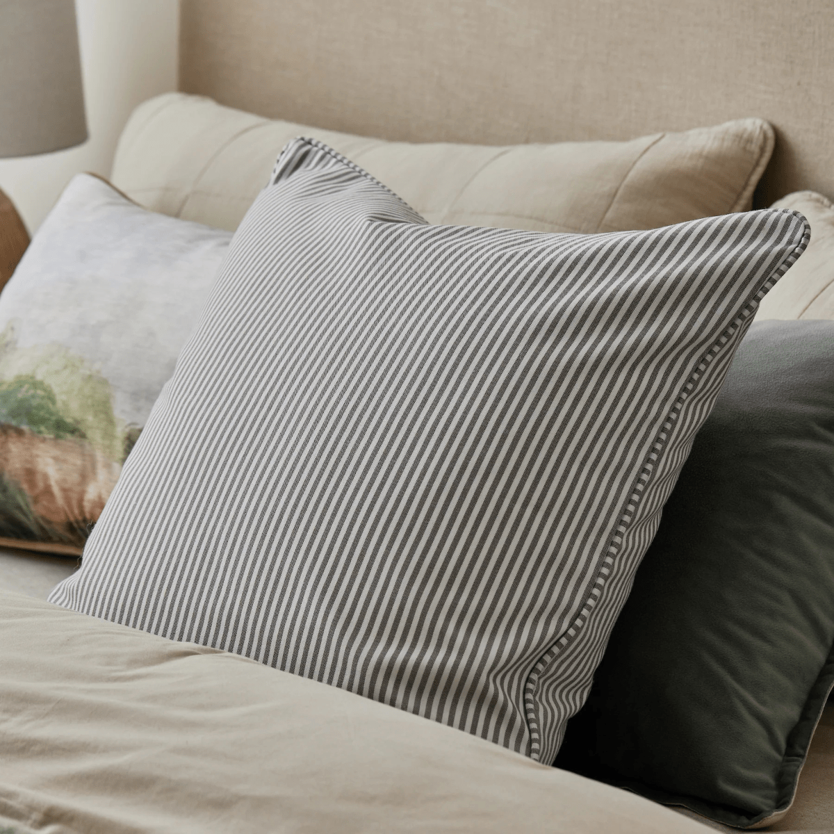 Madras LinkMorris Grey Stripe Cushion