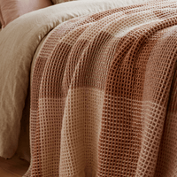 Madras LinkOtis Maple Waffle Throw