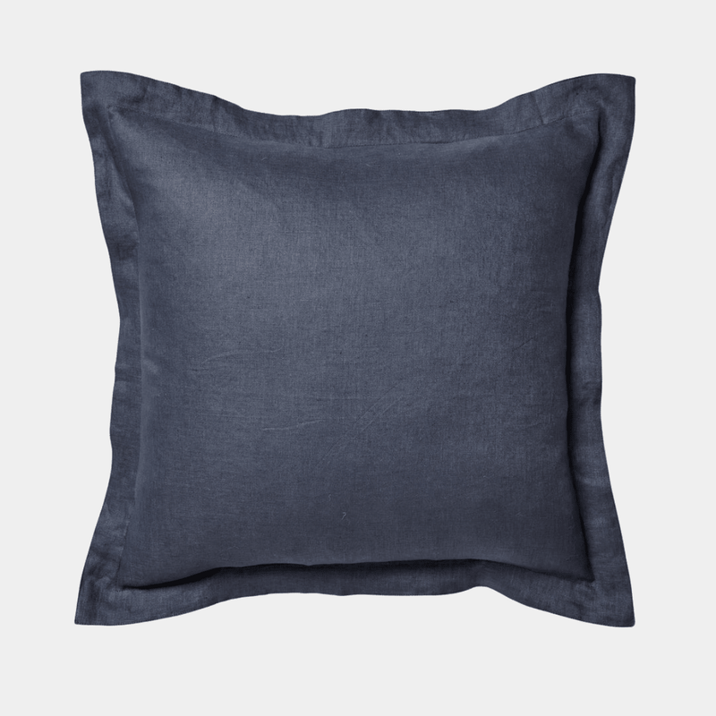 Madras LinkRiley Denim Blue Linen Cushion
