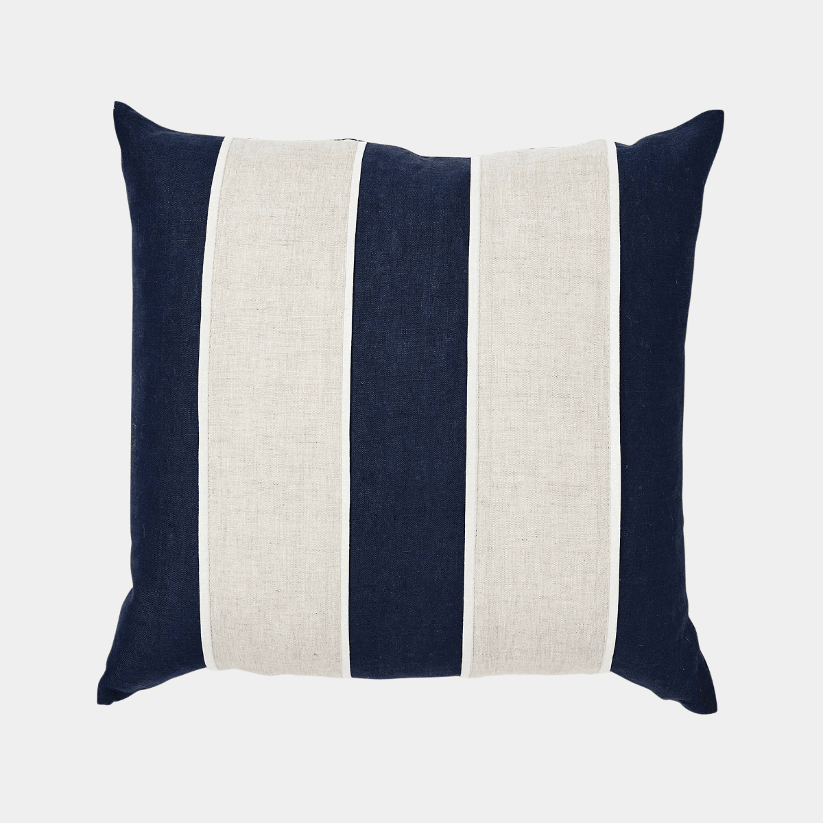Madras LinkRiley Navy/linen Patch Cushion