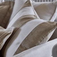 Madras LinkRiley White/Linen Patch Lumbar Cushion