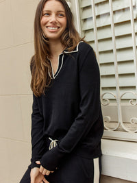 Makenna Polo Sweater - Black