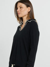 Makenna Polo Sweater - Black
