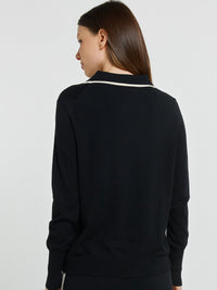 Makenna Polo Sweater - Black