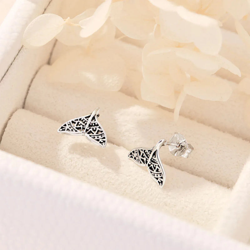 Mandala Dolphin Tail Studs - Midsummer Star - Image 1