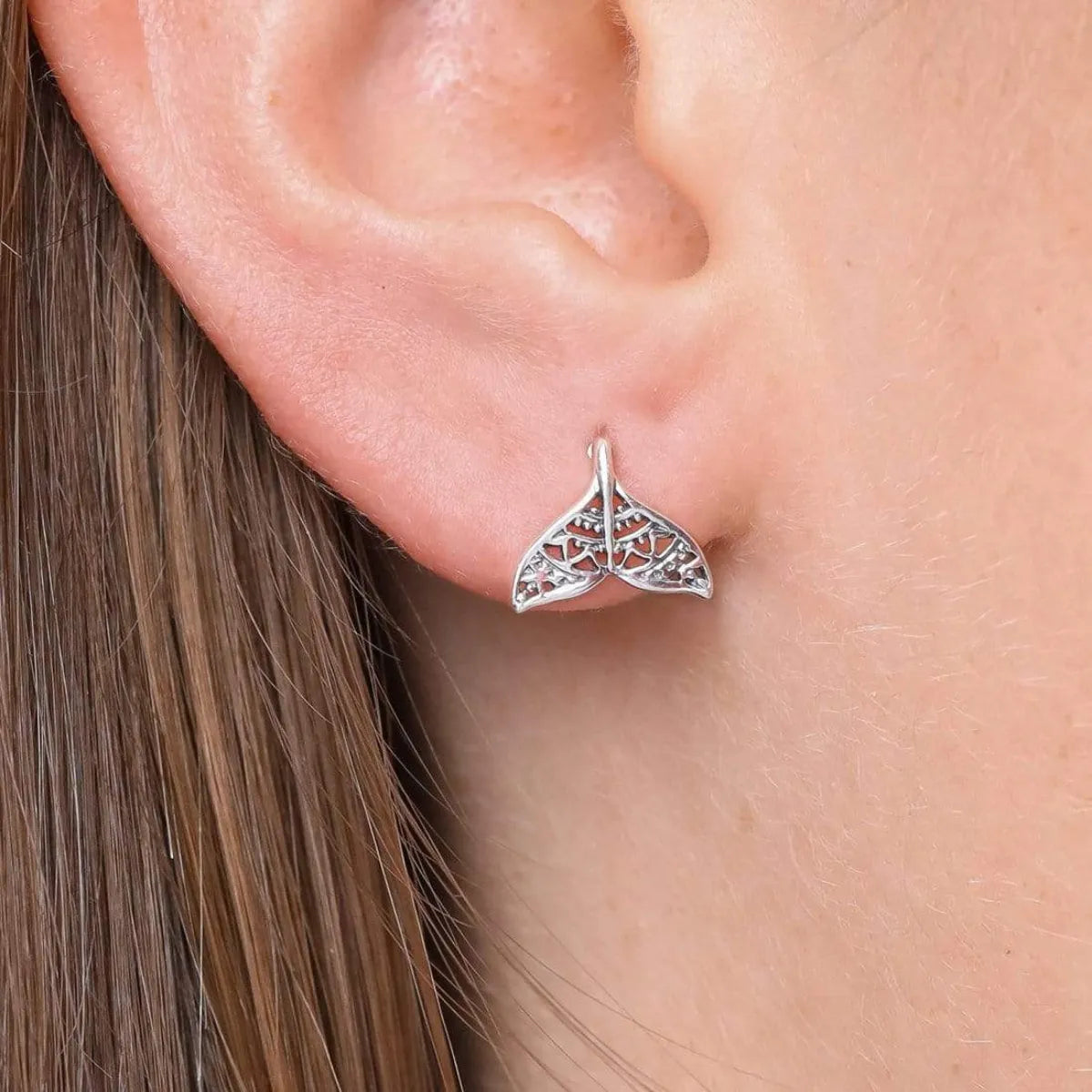Mandala Dolphin Tail Studs - Midsummer Star - Image 2
