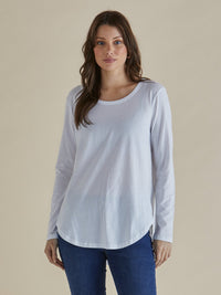 Megan Long Sleeve Top - White