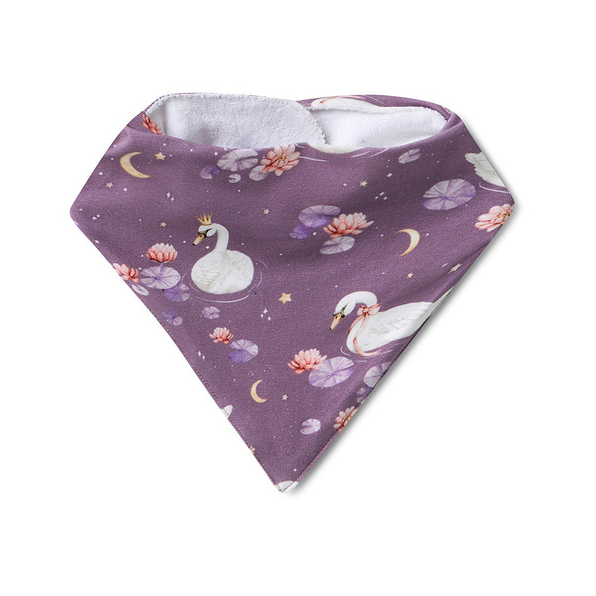 Midnight Swan Organic Dribble Bib