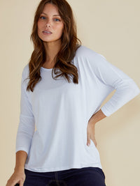 Milan 3/4 Sleeve Top - White