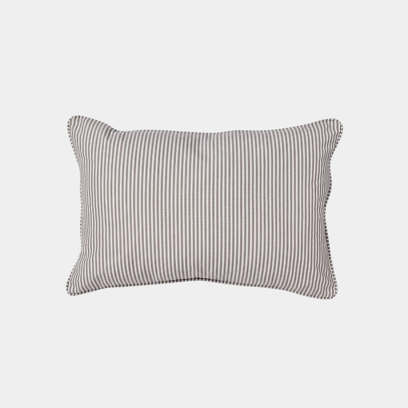 Morris Grey Stripe Lumbar Cushion - Madras Link - Image 1