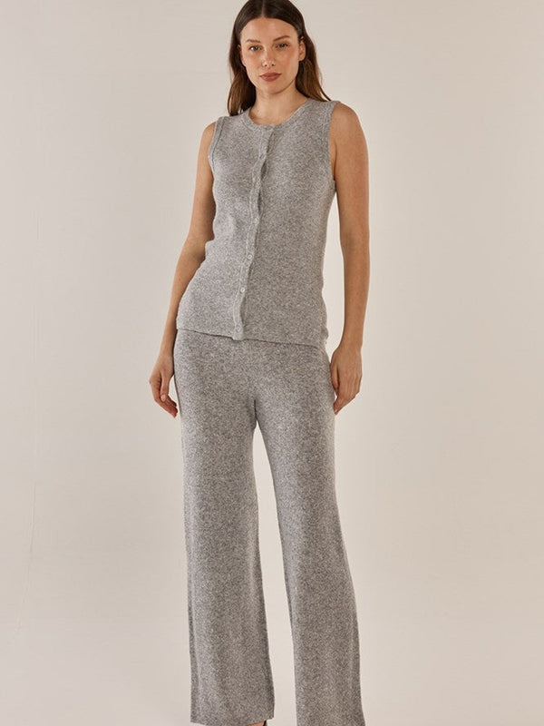 Nash Knit Pant - Grey Marle