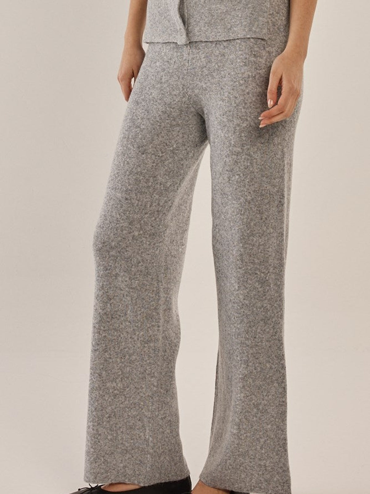 Nash Knit Pant - Grey Marle