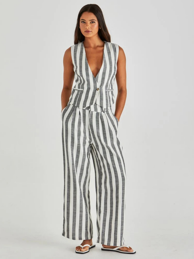 Nevada Pant - Cream Black Stripe - Sass - Image 1