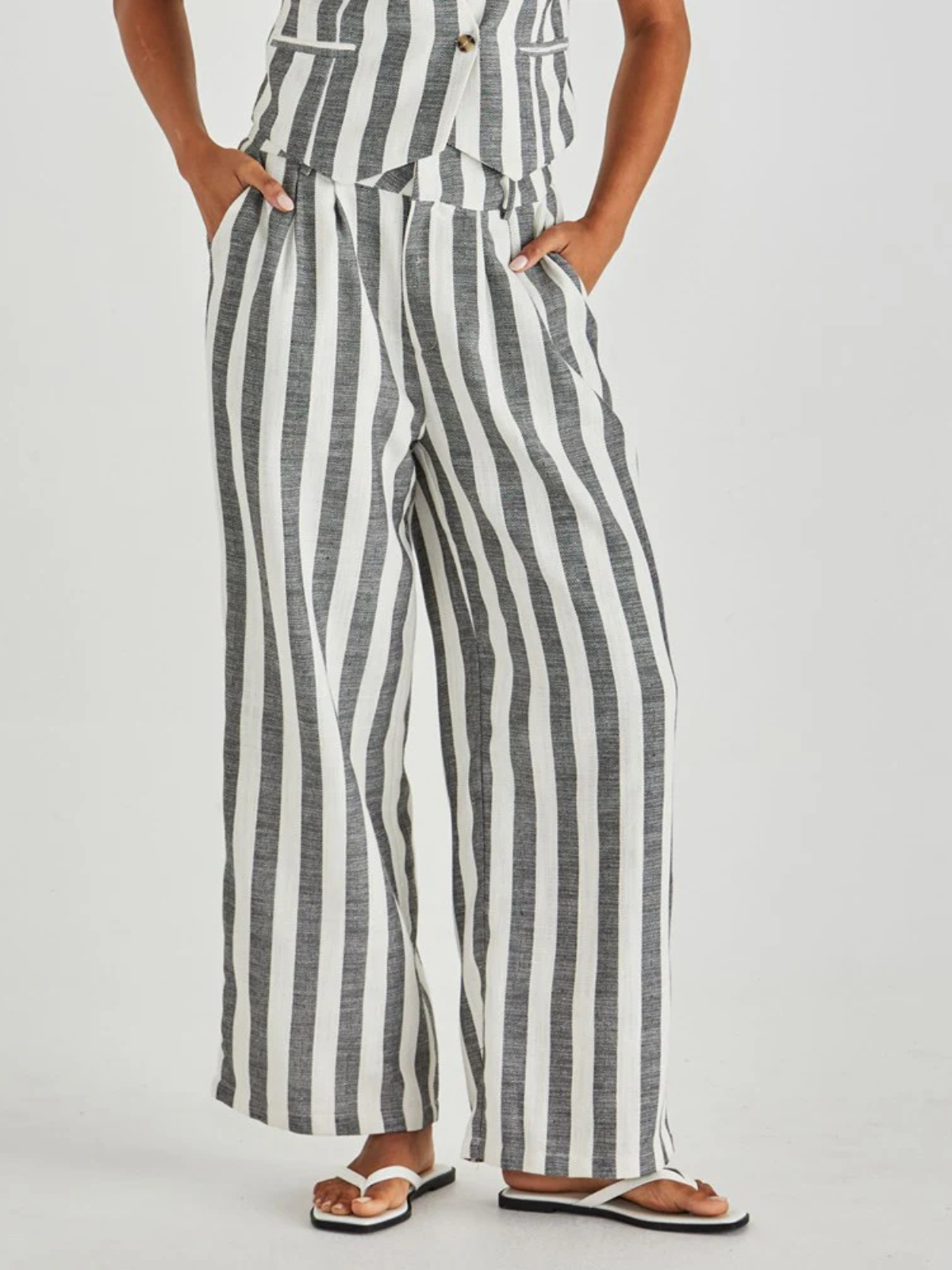 Nevada Pant - Cream Black Stripe - Sass - Image 2
