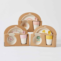 Nordic KidsWhimsical Bamboo 4pc Dinner Sets